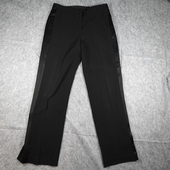 rag & bone Pants - Rag and Bone Pant Women 6 Black Satin Side Stripe Tuxedo Dress Trousers Straight